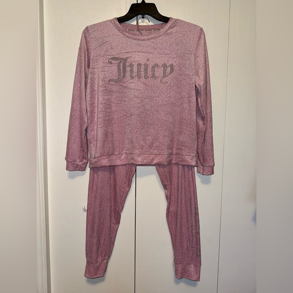 Juicy Couture Velour Leopard Print Pyjama Set - Picture 1 of 14